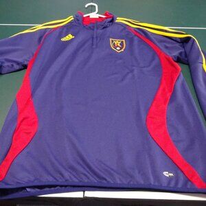 Real Salt Lake RSL - Warm-Up Top - Half-Zip - Major League Soccer - Adidas - XL